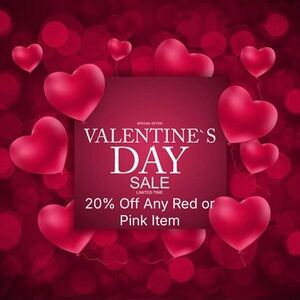 20% Off Any Red or Pink Items